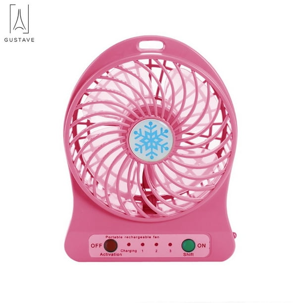 Rechargeable Portable LED Light Air Cooler Mini Personal USB Battery Fan for kid